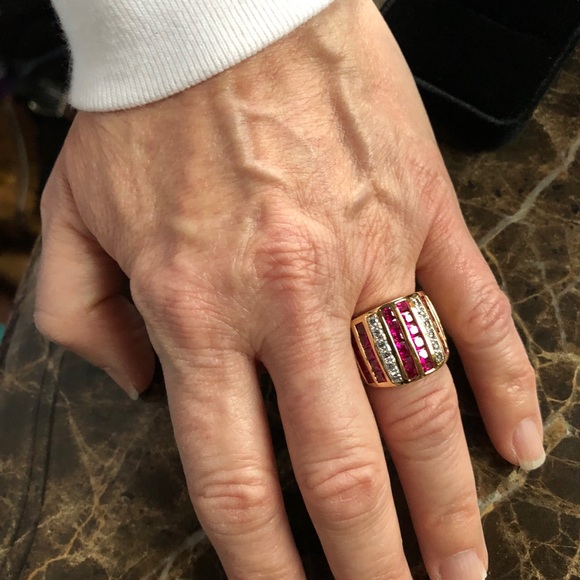 VTG 925 Sterling Silver Ring with gold overlay - Picture 8 of 8